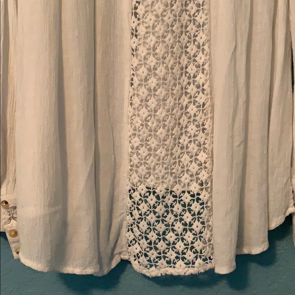 Free people white small blouse button down - Picture 9 of 10